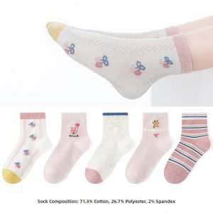 Summer Thin Cotton Socks For Children Mid-calf