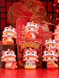 Lucky Snake Year Figurine Blind Box Zodiac Snake Desktop Company Year Meeting Gift 2025 New Year Decoration Present