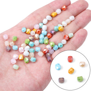 20pcs Handmade Faceted Crystal Glass Beads Solid Shiny Colors Loose Spacer Beads for Necklace Bracelet Earring DIY Jewelry Making