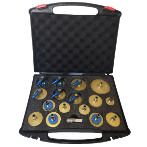 17-Piece Brake Fluid Bleeder Adapter Kit Master Cylinder Bleeding Tool Set for Brake System Flush and Refill Compatible with M