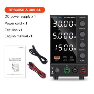 DC Power Supply Benchtop Power Supply with Encoder Knob USB and Type-C Fast Charging 30V 10A Adjustable Power Supply