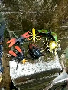 UKURAN BESAR | Mainan Hewan Karet lentur ISI 6 Model MYSTICAL INSECTS Q101 | Mainan Anak Hewan Serangga Karet Terbaru Murah