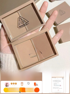 3CE Dual Tone Highlighting And Contouring Powder Cake Natural Smooth Silky Highlight Shadow Side Nose V Face Powder 3D