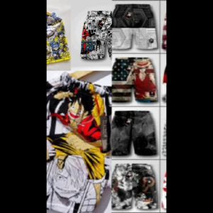 TERMURAH!!! 50 RIBU DAPAT 5 PCS CELANA BOXER MOTIF KARAKTER ONE PEACE TERBARU KOLOR PRIA DEWASA