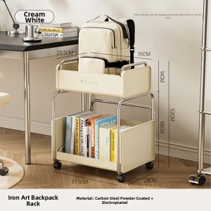 AMU·PIGGY | Book Backpack Multi-level Desk Organizer Dormitory Rolling Cart Rack