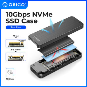 ORICO M2 NVMe Case USB3.2 Gen2 Type C 10Gbps PCIe SSD Enclosure M2 SSD Case Built-in Metal Heat Sink Solid State Drive Case