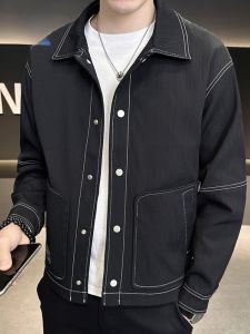 ROMON | แจ็คเก็ตผู้ชายลำลองฤดูใบไม้ร่วงฤดูหนาวใหม่สไตล์สปอร์ตหลวมกันกระดูกไหปลาร้ากันลมแจ็คเก็ตสั้นแฟชั่นสำหรับเยาวชน