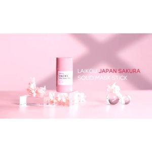 LAIKOU Japan Sakura Solid Mask Stick Pores Cleaning Oil-Control Tighten Skin 40g