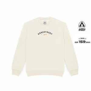 Aerostreet Crewneck Mac Roland Krem Sweater Sweatshirt BBAAA