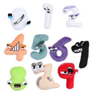 1pcs 20cm Alphabet Lore Plush Toys 0-9 Number Animal Plushie Education Numberblock Alphabet Lore Plush Doll for Kids Children Christmas Xmall Gifts