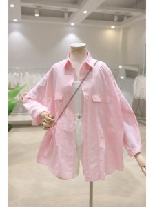 Comfortable Breathable Lightweight Cotton Long Sleeve Shirt Women Casual Loose Fit Shirt Spring Summer Chinoiserie Style Polo Collar