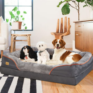Large Orthopedic Dog Bed Sponge Foam Pet Bed with Washable Zipper Cover Lounger Sofa Dog Bedding for Large Jumbo Dogs