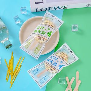 100pcs Ice Cream Bags 8x19 CM Food Grade Ice Cream Gold Pastry Plastic Bag Seal Graham Bar Heat Seal Wrapper Store Bag