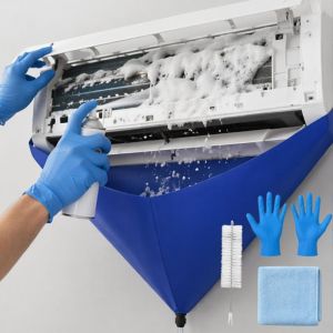 YESPERY Air Conditioner Cleaning Bag with Water Drain-pipe Waterproof Drain Bag Washing Conditioning Tool Kit
