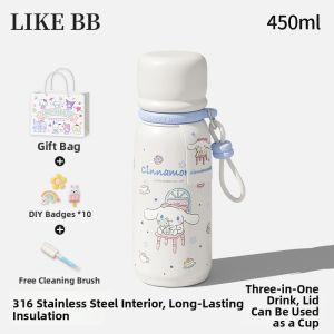 LIKE BB | Cute Portable Insulated Bottle with Straw