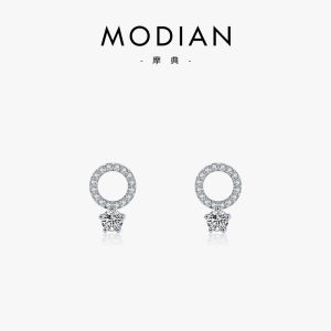 ต่างหูเงินแท้ S925 สำหรับผู้หญิง ประดับเพชร ดีไซน์คลาสสิก ใส่ไปทำงาน ต่างหูแบบเรียบง่าย ของขวัญ