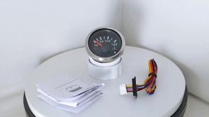 RHAXEL 52mm (2) Water Temperature Gauge 40-120℃ with Alarm 12V 24V Red Backlight for Car Motorboat ATV