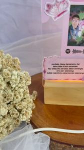 AKRILIK KAYU LAMPU LED USB CUSTOM UCAPAN FOTO DAN LAGU SPOTIFY FREE REQUEST DESAIN