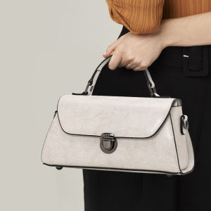 Aidrani กระเป๋าสะพายไหล่ข้างหนังแท้สำหรับผู้หญิงกระเป๋าถือมินิคราฟท์ออกแบบสีทึบ