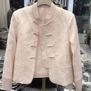 New Chinese Style Womens Suit Jacket 2024 Spring Autumn High End Personality National Style Small Fragrance Style Retro Button Versatile Top