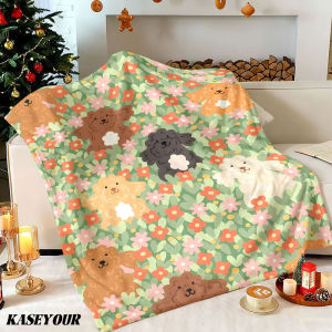 Beast Kingdom | Puppy Garden Winter Summer Flannel Blanket Throw Fleece Soft Fuzzy Plush Cozy Fleece Blankets for Sofa Ideal Gifts
