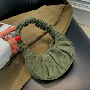 2023 ใหม่Urban Minimalistสไตล์เกาหลีรุ่นอเนกประสงค์Cloud Ruffles Underarm Lightning Coreกํามะหยี่ลําลองDumplingกระเป๋าไหล่เดี่ยวกระเป๋า