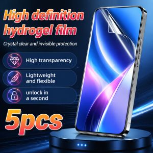 5Pcs Hydrogel Ultra-Clear Screen Protector For iPhone 17 16 15 14 13 12 11 Pro MaxFor iPhone 16e 12 13 Mini Air X Full Coverage