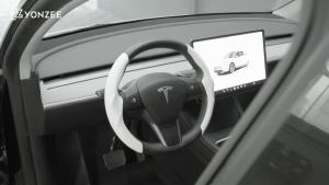 YZ | Vỏ Bọc Vô Lăng Xe Hơi YZ Suede Velvet Dành Cho Tesla Model 3 Y Highland Juniper 2026 Kiểu Dáng Thể Thao Chất Liệu Sợi Carbon Tự Làm