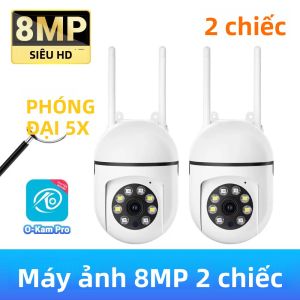 Camera An Ninh Trong Nhà 8MP HD Không Dây 2.4G WiFi Với Khả Năng Zoom 5X Tự Động Theo Dõi Chống Nước Tầm Nhìn Ban Đêm Màu Sắc Cho Giám Sát Tại Nhà