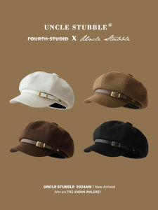 High Quality Woolen Octagonal Hat Autumn Winter British Retro Fashion Newsboy Cap Korean Artistic Beret Hat Womens Duckbill Cap