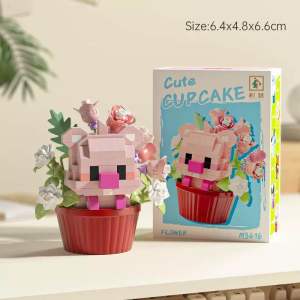 Đồ chơi lắp ráp mô hình khối xây dựng Nhân vật hoạt hình Disney/Sanrio/Cupcake/Flower/Labubu/Capybara