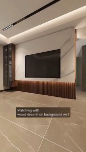 Supermax Modern Style Waterproof Board PVC Grille Wall Panel Modern 3D Solid Ecological Wallpaper Wood Design Home Living Office Room Wall Decor 151mm X 1000mm