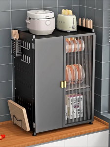 SOFTHOME Wkite Kitchen Sink Storage Cupboard Storage Multi-Function Tableware Storage Drain Rack
