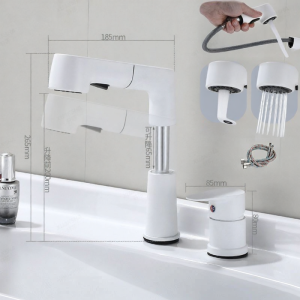 XUANSHA | Dual Holes Pull-down Hot and Cold Washbasin Faucet
