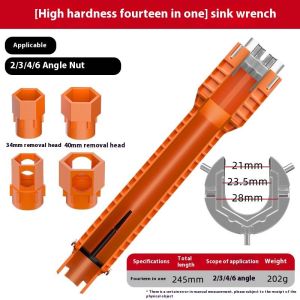 Moles丨 để ở bồn rửa đa năng cờ lê bán buôn 8 trong 1 ống nước vòi phòng tắm cài đặt công cụ chuyên dụng