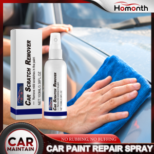 Car Scratch Remover Spray Instant Paint Repair Gloss Clear Coat Safe Removal for Swirl Marks Easy Spray Wipe Application 100ml