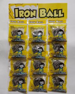 12 pcs iron ball penggosok kawat stainless ampuh bersihkan kotoran di wajan dll