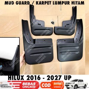 Mud Guard All New Hilux Revo 2016 2018 2024 2025 2026 2027 Karpet Lumpur Hitam