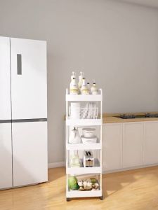 GIFT 3 Tier Trolley Cart Organizer with Storage Basket Utility Kitchen Organizer Room For Baby Organizer Storage Rack Shelf