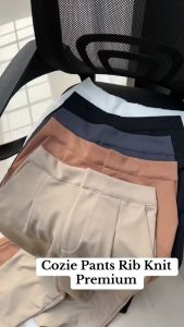 Cozie Knit Pants Celana Wanita Terbaru Kulot Cozie Pants Ukuran MLXLXXL Celana Panjang Highwaist Terlaris