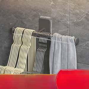 Drying Rack Storage Rack Balcony Punch-Free Hanging Rod Clothes Rack Wall-Mounted Clothes Hanger Clothes Hanger Handy Gadget For Home