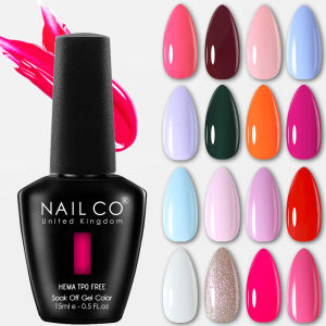 NAILCO 15ml Hema TPO Free Gel Nails Poilsh Vernis Semi Permanent UV Varnish Gel Nail Art Manicure Design TOP BASE Varnish Hybrid