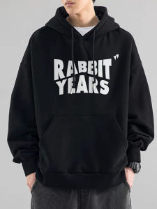 American Style Heavyweight Pure Cotton Hoodie Mens Spring Autumn Winter Loose Student Hong Kong Style Retro INS Trendy High Street Cool