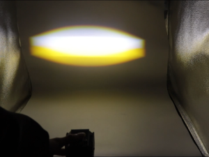 Funtimes V9 120W LED Motorcycle Spotlights - White/Yellow Dual Color Waterproof Auxiliary Lights (Pair)
