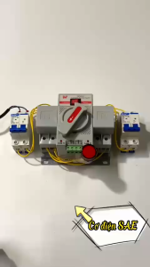 Tool-Hive - Bộ Chuyển Nguồn ATS 2P 63A 220V Cầu Dao Đảo Chiều Tự Động Chuyển Nguồn Linh Hoạt