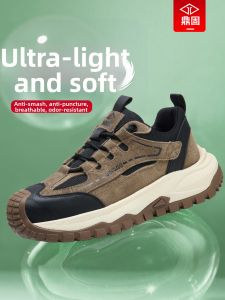 DINGGU | Breathable Odor-Preventing Steel Toe Anti-Puncture Lightweight Work Shoes