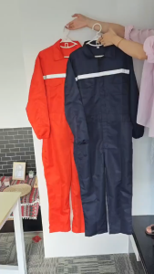 ORANGE PPE Labor Reflective Work Coveralls for Men Durable Breathable Protection clothing Welding