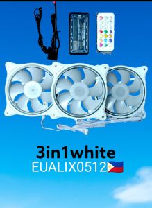 (COD)SGQ-120-02 LED lignt on the center and frame lovingcool 120mm Case Fan RGB QUITE FAN