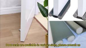 Under Door Draft Stopper Covered with Leather Outer Underdoor Noise Stopper Gap Filler Bottom Sweeps for Interior Door Noise