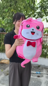 Balo mèo con màu xám đi họcđi chơibalo chống nước